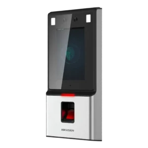 Hikvision DS-K1T606MF Terminal de Controle de Acesso Biométrico Facial Tela 5" Digital Mifare IP65 3.000 Faces