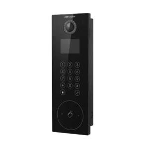 Hikvision DS-KD8102-V Vídeo Porteiro Eletrônico IP Externo Frente de Rua Câmera HD Tela LCD 3.5" Controle de Acesso Mifare