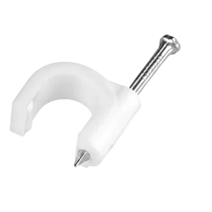Fixa Cabo Branco para Cabo Coaxial RG06 - Pacote com 100 Unidades