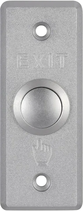 Painel de Alumínio de Saída DS-K7P02 Botão Metálico Contato Seco NO/NC/COM 90x35x28,9mm Hikvision