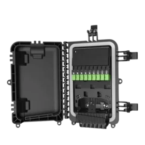 Caixa de Terminação Óptica CTO BDCOM Montada 1x16 SC/APC para Cordoalha IP65