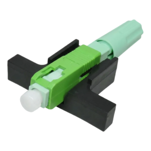Conector Óptico Fast Connector SC/UPC Reutilizável de Campo Tipo E com Trava Click Monomodo para Cabo Drop Flat FTTH 3x2mm