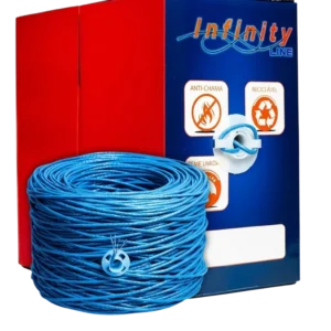 Cabo de Rede LAN U/UTP Cat.5e Infinity 4 Pares CCA 24AWG PVC CMX - Bobina 1000m