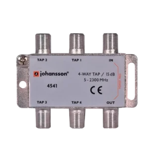 Johansson 4541 Derivador Tap de Sinal Coaxial 4 Vias 15dB 5-2300MHz Banda Ku e Terrestre