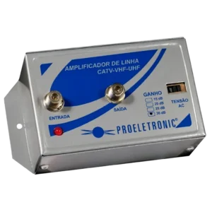 Amplificador de Linha Aquário AL-30 para TV VHF UHF CATV 30dB Ganho Bivolt