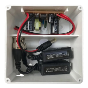 Powerbox Balun Xtronix Organizador de Cabos com Fonte 12V e Par de Baluns HD P4 para CFTV