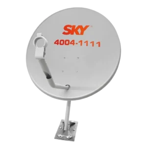 Antena Parabólica Offset Banda Ku 60 cm SKY com Logo Aço Galvanizado