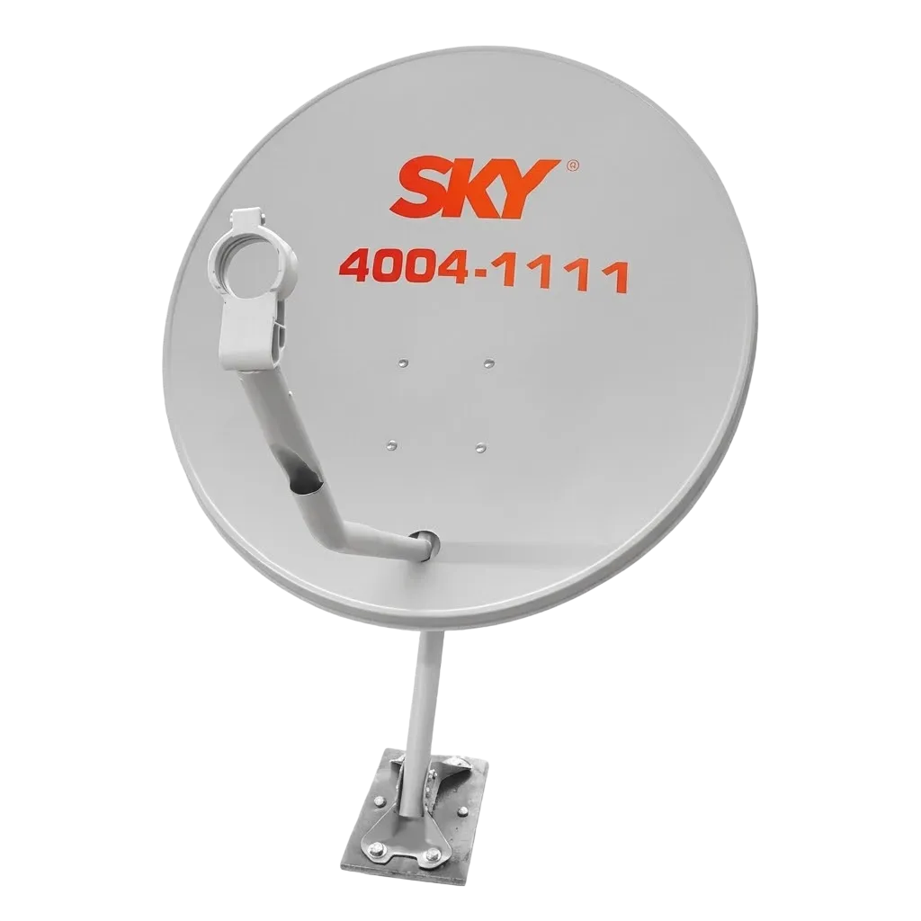 Antena Parabólica Offset Banda Ku 60 cm SKY com Logo Aço Galvanizado