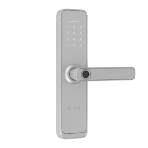 Elsys Fechadura Digital de Embutir Wi-Fi Integrado com Biometria Capacitiva Senha Touchscreen Cartão RFID e Chave de Emergência ESF-DE4000B