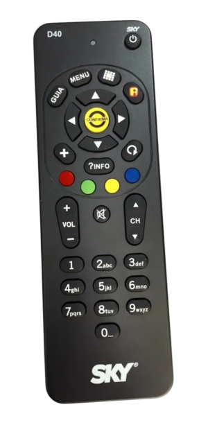 Controle Remoto SKY D40 Infravermelho para Receptor SD Plug and Play