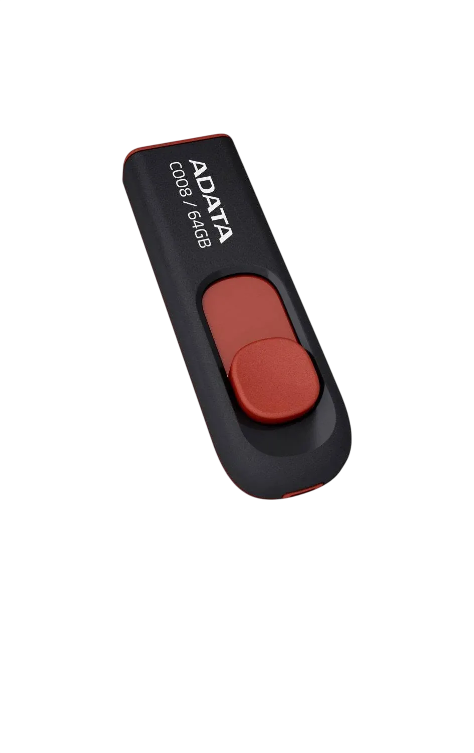 Pen Drive ADATA C008 Retrátil USB 2.0 64GB Preto - AC008-64G-RKD