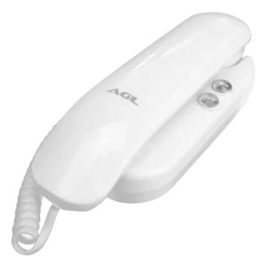 Interfone Extensão Universal Monofone AGL P-100 com Botão de Acionamento de Fechadura Branco (1103005)