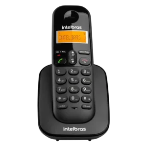 Intelbras TS 3111 Ramal Adicional Sem Fio Digital DECT 6.0 com Identificador de Chamadas e Display Luminoso Âmbar - Preto/Branco