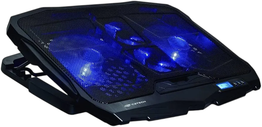 Base para Notebook Gamer C3Tech NBC-100BK com 4 Coolers LED Azul Ajustável até 17,3 Pol - NBC-100BK