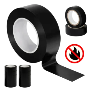 Fita Isolante de PVC Antichama 18mm x 5 Metros Preta - Profissional