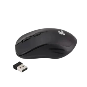 Mouse Óptico Wireless 5+ Office 2.4GHz 1200 DPI com Nano Receptor USB Preto - 015-0080