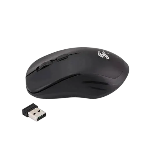 Mouse Óptico Wireless 5+ Office 2.4GHz 1200 DPI com Nano Receptor USB Preto - 015-0080