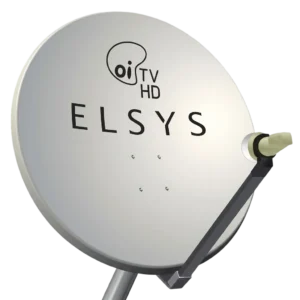 Antena Parabólica Offset Banda Ku 60 cm Oi TV com Logo Aço Galvanizado