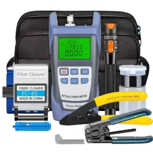 Kit de Ferramentas Ópticas FTTH com Clivador de Precisão e Power Meter Testador