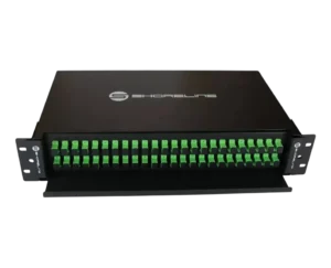 Distribuidor Interno Óptico DIO Shoreline 19 Pol 2U 48 FO Completo Montado com Pigtails e Acopladores SC/APC - SL-DIO48-APC