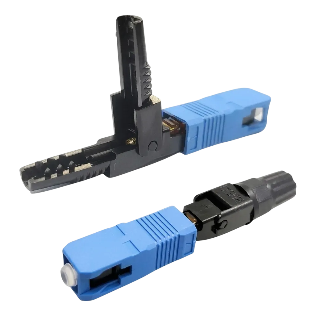 Conector Óptico Rápido 2Flex SC/UPC com Rosca - Fast Connector Azul