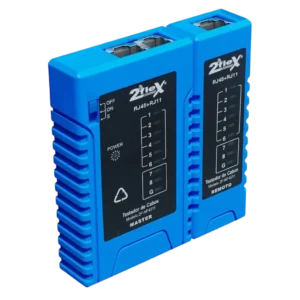 2Flex Testador de Cabo de Rede e Telefonia RJ45 e RJ11 2F-NF4511 com Indicador LED e Teste de Continuidade