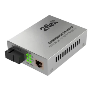 Conversor de Mídia Fast Ethernet 2Flex 2F-F0100-LA-20 Monomodo WDM Lado A 20km SC/UPC 10/100 Mbps
