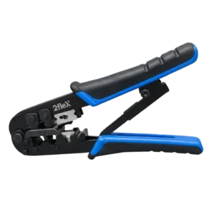 Alicate de Crimpar Manual com Catraca para Conectores RJ11 RJ12 RJ45 2Flex 2F-N6/8P-PRO Profissional