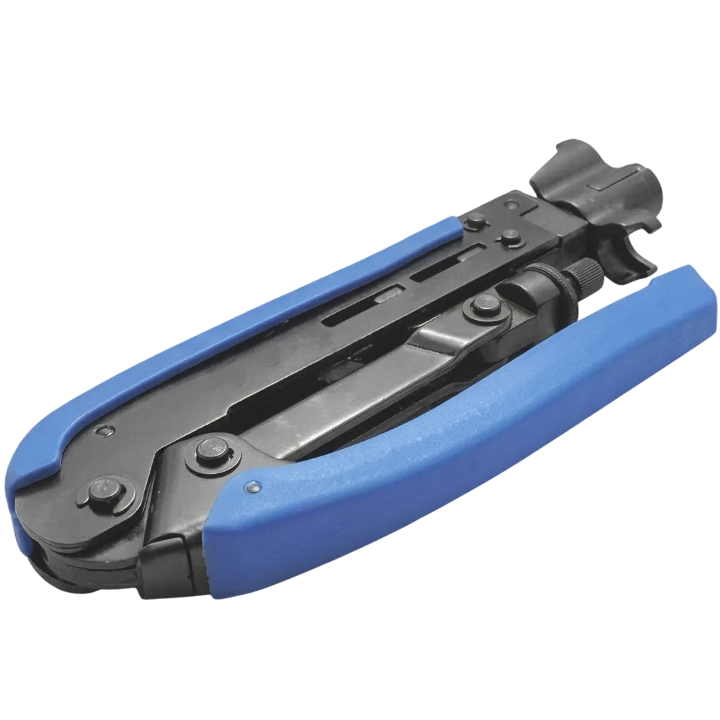 Alicate de Compressão Universal Profissional PROFT-0018 para Conectores Coaxiais RG59 RG6 e RG11