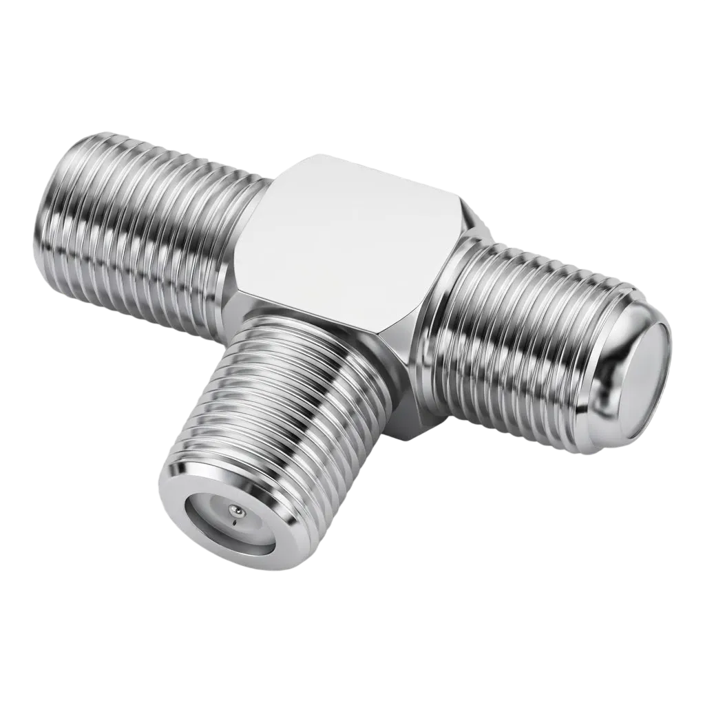 Emenda T Coaxial Três Vias Conectech - 12-002