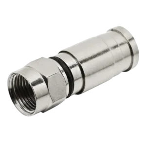 Conector F de Compressão para Cabo Coaxial RG6 Conectec Latão - 8-018