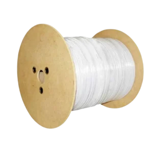 Cabo Coaxial Flexível 4mm 95% de Malha Infinity RF Dupla Blindagem para CFTV HD Bobina 300 Metros Branco