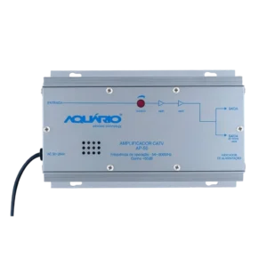 Amplificador de Linha VHF UHF HDTV 50dB Aquário AL-50 Bivolt para Sinal de TV Digital