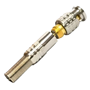 Conector BNC Macho com Mola e Parafuso para Cabo Coaxial RG6