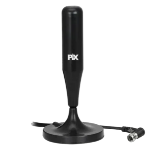 Antena Digital Interna e Externa PIX SC-T606A HDTV UHF VHF FM Cabo 1,8m 75 Ohms