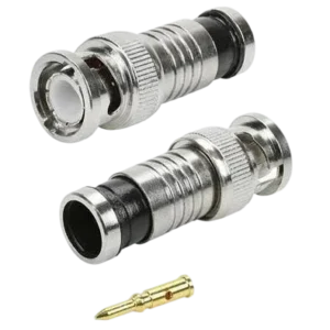Conector BNC Macho de Compressão para Cabo Coaxial RG-59 Código 025-2030