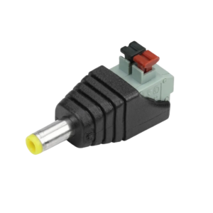 Conector Plug Borne DC P4 Macho 2,1mm x 5,5mm Parafusável Código 062-0302