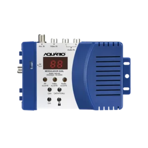 Modulador Ágil de Áudio e Vídeo Aquário MOD-002 Saída RF VHF UHF CATV Display Digital Integrado Bivolt