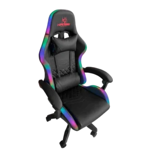Cadeira Gamer Kross Elegance KE-GC397 LED RGB Reclinável Pistão Classe 4 com Controle Remoto Preto - KE-GC397