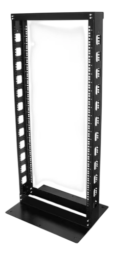 Rack Coluna Aberto 19 Polegadas 24U Profissional Padrão de Mercado Preto para Telecom e TI