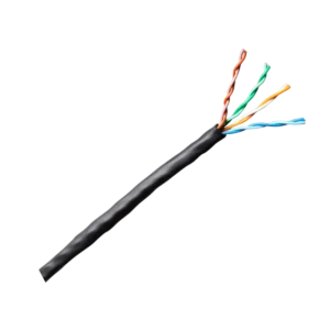 Cabo para CFTV 2 Pares CAT5 Infinity RF ALC Condutor Flexível Proteção UV Preto Bobina 1000 Metros