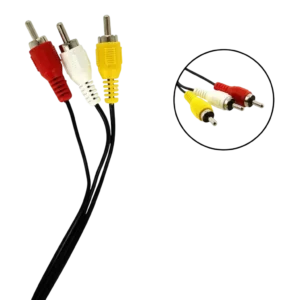 Cabo de Áudio e Vídeo 3 RCA para 3 RCA Inova CBO-7601 Blindagem Individual de Canais 3.0 Metros Preto