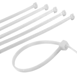 Abraçadeira de Nylon 3,5x150mm Branca Poliamida 6.6 - Pacote com 100 Unidades