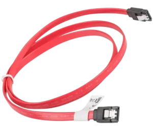 Cabo de Dados SATA II 50cm Conectores 180° com Trava Metálica Embalagem OEM Pluscable PC-CBST04