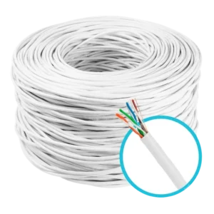 Cabo de Rede UTP para CFTV 4 Pares CCA Branco Shoreline Caixa de 305 Metros