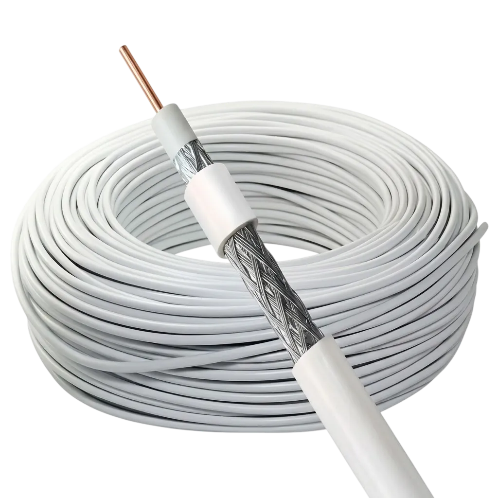 Rolo de Cabo Coaxial RGC 59 67% de Malha - 100 Metros