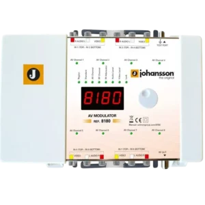 Modulador Compact de 8 Canais Áudio e Vídeo para RF VHF/UHF Johansson - 8180
