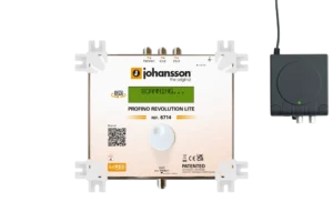Amplificador de Filtro Terrestre Programável Johansson Profino Revolution Lite Kit 6714 - 3 Entradas VHF/UHF