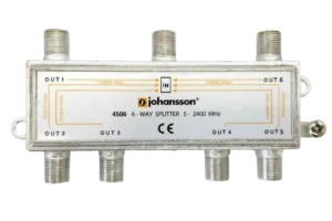 Divisor Repartidor de Sinal 6 Vias 5-2340 MHz Johansson com Passagem DC Total - 4506