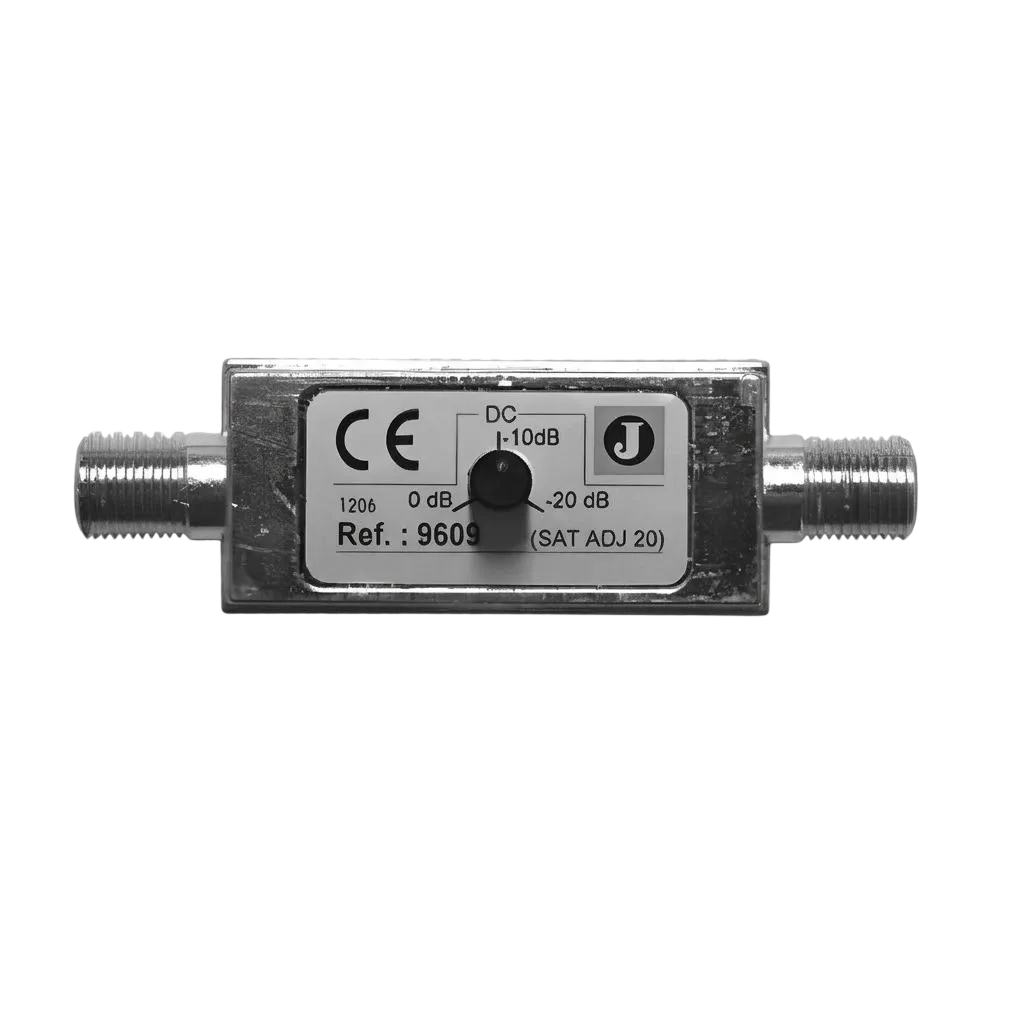 Atenuador de RF Ajustavel Johansson 9609 0 a 20dB 47 a 2150MHz 75 Ohms Conector F